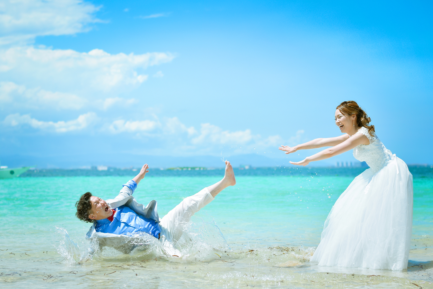 海にウォーターイン