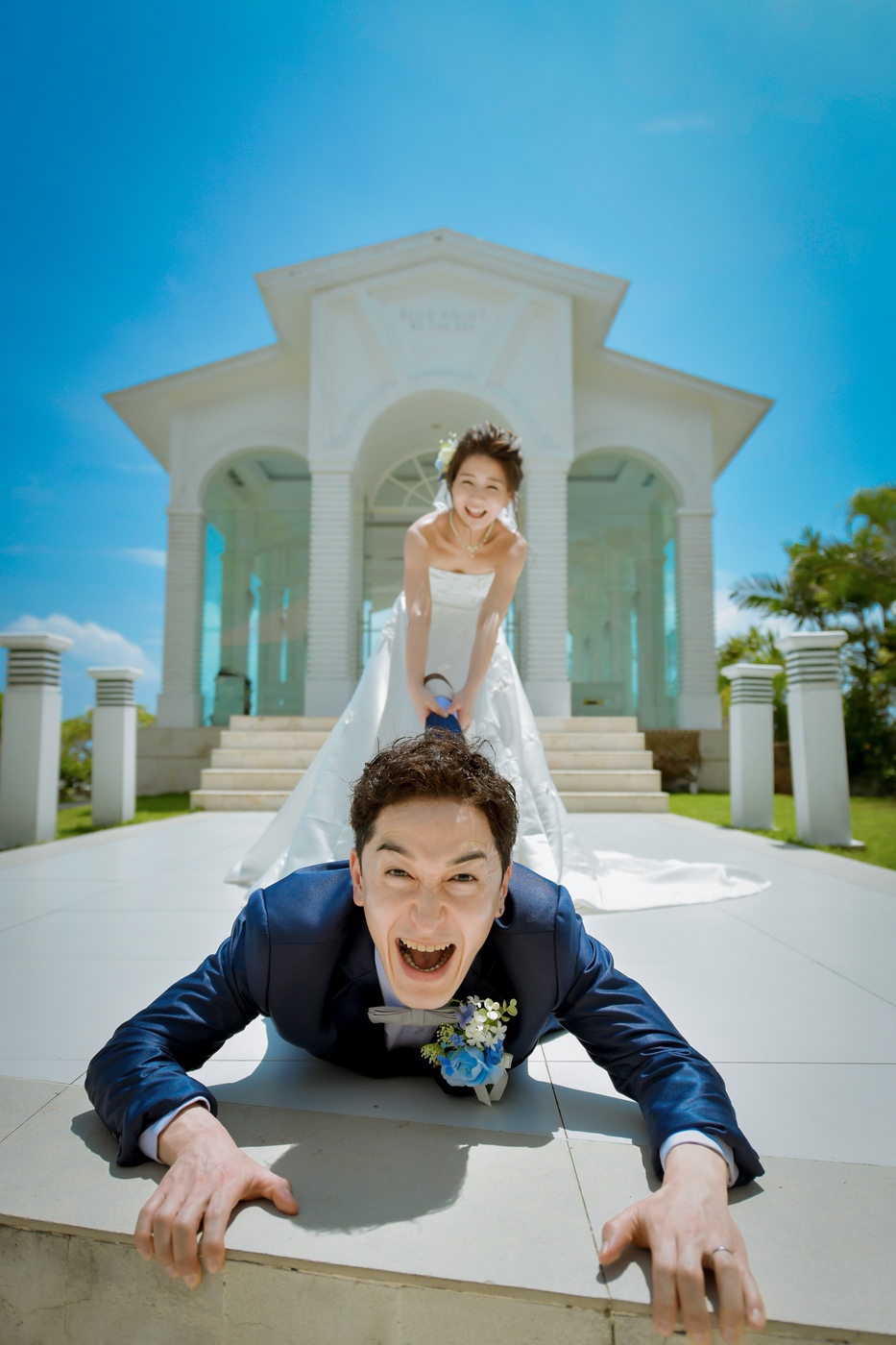 花婿さんを引きずる