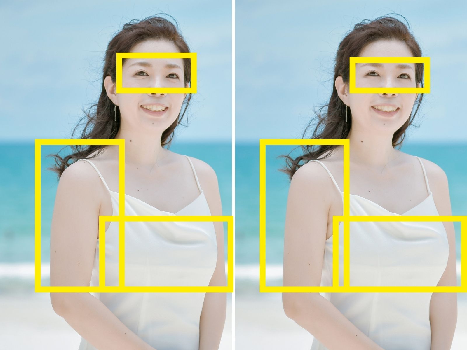 花嫁様 補正前と補正後